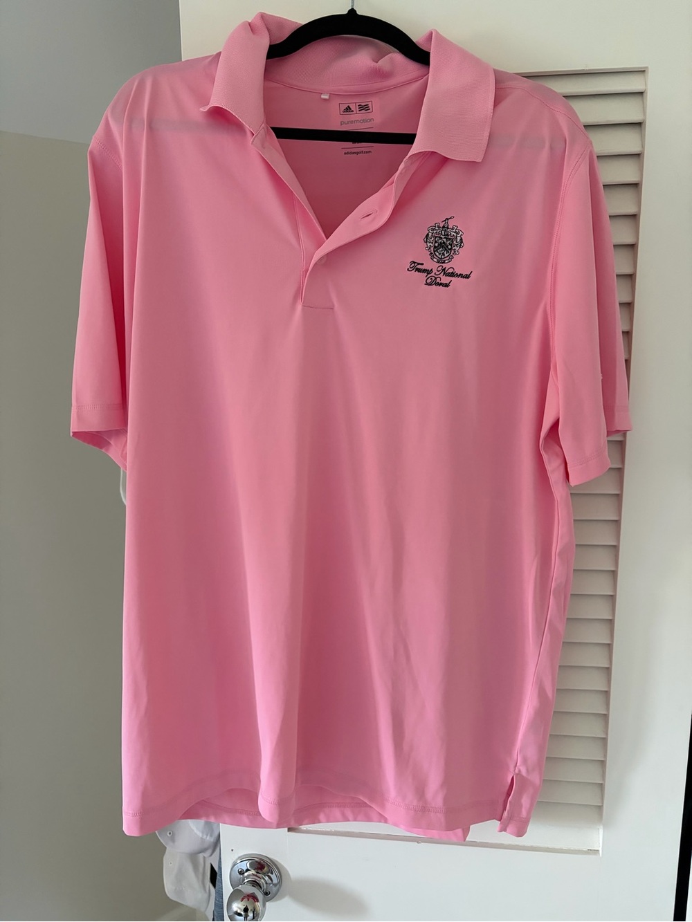 Adidas Men’s Pink Performance Polo Shirt